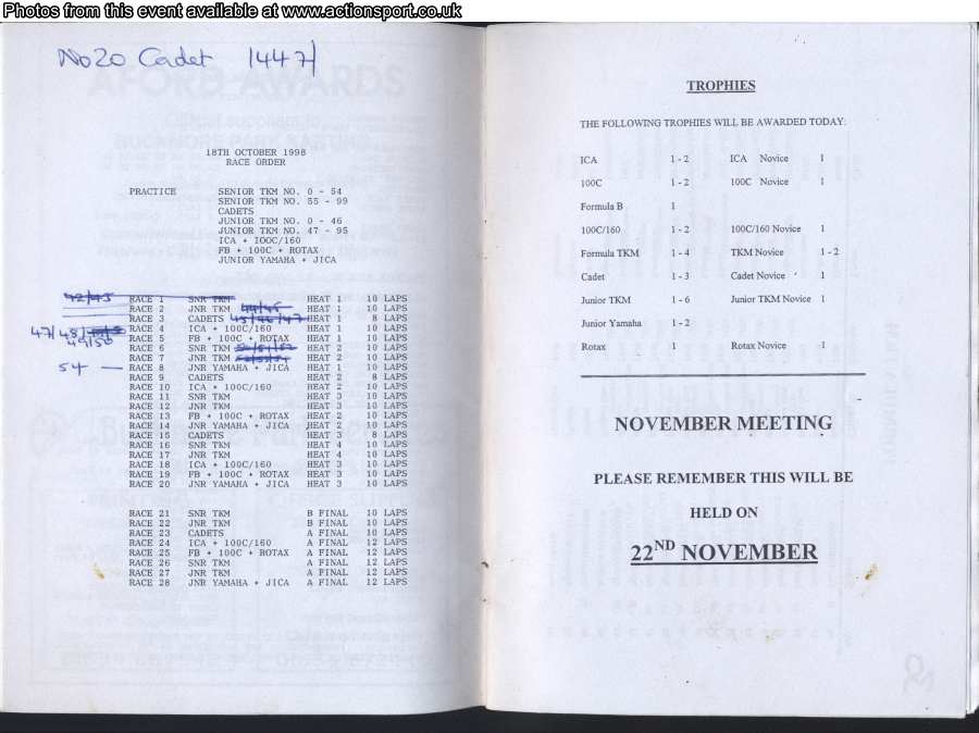 Event programme page